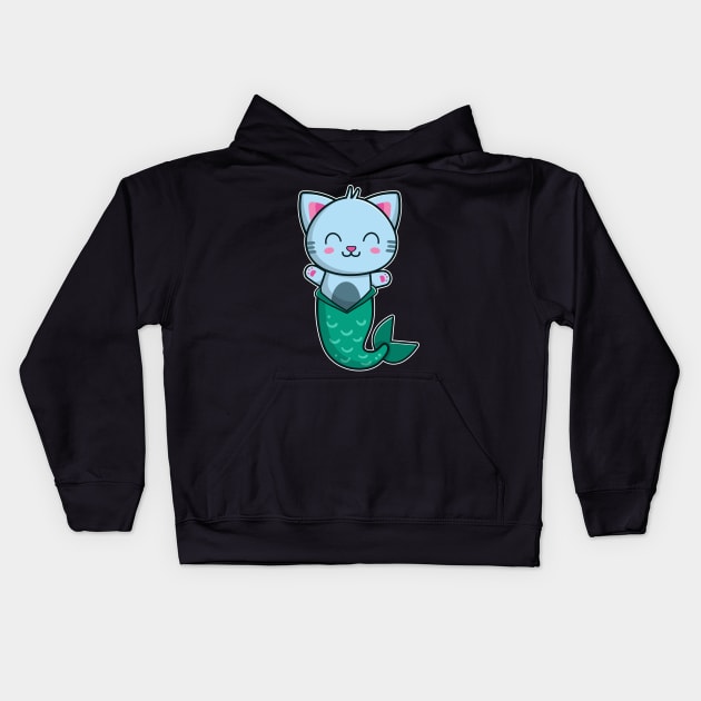Purrmaid Cat Lover Mermaid Kitty Magical Meowmaid Gift graphic Kids Hoodie by theodoros20